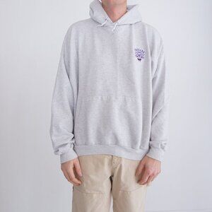 Vintage Hanes Print Pro Gray Cougars Cotton Blend Pullover Hooded Sweatshirt 2XL